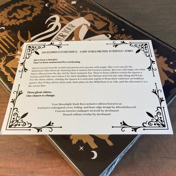 20 Moonlight Book Box A Hunt So Wild and Cruel by Rebecca F. Kenney SEALED - Picture 4 of 4